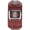Bracelet de force cuir montre rouge
