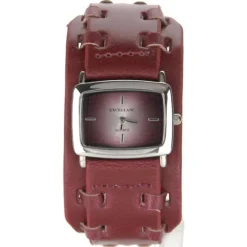 Bracelet de force cuir montre rouge