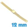 Bracelet de montre à mailles milanaises 12 mm Doré