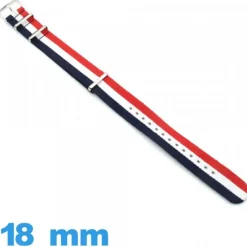 Bracelet de montre N.A.T.O France Nylon 18 mm