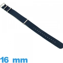 Bracelet de montre N.A.T.O 16mm Bleu Textile