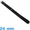 Bracelet de montre Nato 24 mm Noir Nylon