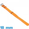 Bracelet de montre Nato 18 mm Orange profond Textile