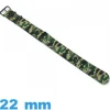 Bracelet de montre Nato Vert Camo militaire tissu 22mm