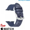 Bracelet de montre pour Apple Watch Bleu Cuir Micro Fibre 42 mm