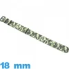 Bracelet de montre tissu Nato Vert clair 18mm Camo militaire