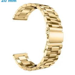 Bracelet Doré 20 mm Acier inoxydable montre fermoir Papillon