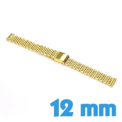 Bracelet en acier doré inoxydable 12 mm