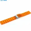 Bracelet fermoir Déployant 22 mm Plastique Transparent et Orange pour montre