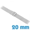 Bracelet mailles milanaises montre Argenté Acier Inoxydable 2 cm