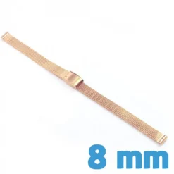 Bracelet mailles milanaises pour montre 8mm Cuivre Acier Inoxydable