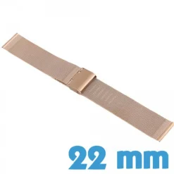 Bracelet mailles milanaises 22mm Cuivre de montre Acier Inoxydable