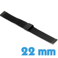 Bracelet milanais Noir de montre 22 mm