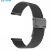 Bracelet 22 mm Acier inoxydable Noir montre