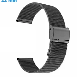Bracelet 22 mm Acier inoxydable Noir montre