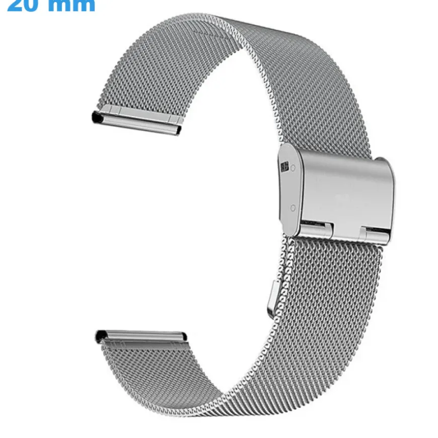 Bracelet 20 mm Acier inoxydable montre Argenté