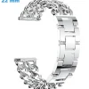 Bracelet 20 mm Acier inoxydable montre Argenté et Blanc Papillon