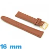 Bracelet 16 mm Camel montre  Vrai cuir Lisse