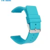 Bracelet 14 mm Caoutchouc pour montre Bleu boucle Ardillon