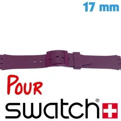Bracelet 17 mm Caoutchouc Swatch de montre Violet