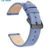 Bracelet 16 mm Cuir véritable Bleu de montre