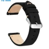 Bracelet 16 mm Cuir véritable montre Noir Ardillon