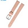 Bracelet 16 mm Cuir véritable pour montre Rose fermoir Ardillon
