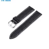 Bracelet 14 mm Cuir véritable pour montre Noir