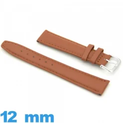 Bracelet 12 mm de montre Camel Cuir Rembourré Lisse