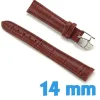 Bracelet 14 mm de montre Rouge Cuir Synthétique croco