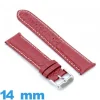 Bracelet 14mm montre rouge Cuir de veau véritable de luxe à motif d'écailles