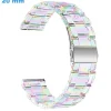 Bracelet 20 mm Plastique de montre Transparent et Multicolore fermoir Déployant