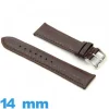 Bracelet 14 mm pour montre  cuir Grain Buffalo