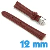 Bracelet 12mm Rouge de montre Cuir Synthétique croco