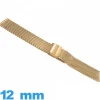 Bracelet montre doré MESH tressé acier 12mm