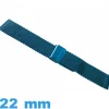 Bracelet montre MESH tressé 22mm bleu Acier Inoxydable