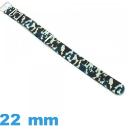 Bracelet montre Nato 22 mm Esprit Militaire Bleu Textile