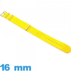 Bracelet montre N.A.T.O 16mm Jaune tissu