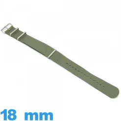 Bracelet montre Nato 18 mm Olive tissu