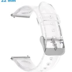 Bracelet montre Transparent 22 mm Plastique fermoir Ardillon