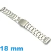 Bracelet Métal Montre 18 mm Argenté et Doré Fermoir Coulissant