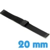 Bracelet métal Noir montre 20mm