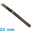 Bracelet Nato James Bond 22 mm 2 bandes pour Montre