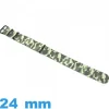 Bracelet Nato 24mm montre Camo militaire Nylon Vert clair