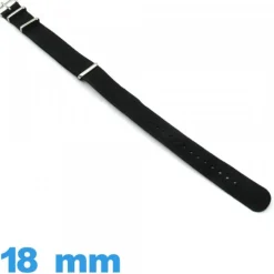 Bracelet N.A.T.O 18mm montre Nylon Noir