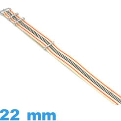 Bracelet Nato 22mm Nylon beige à bandes pour Montre