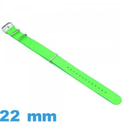Bracelet Nato 22mm pour montre tissu Green fluo