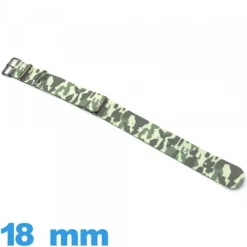 Bracelet N.A.T.O Nylon Vert clair 18mm Military montre