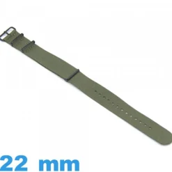 Bracelet N.A.T.O Textile Olive 22mm pour montre