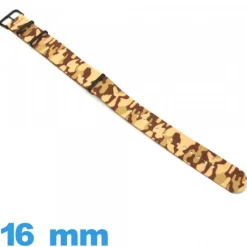 Bracelet Nylon Camo 16mm Nato Marron montre